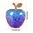 thumbnail image 3 of Personalized Crystal Apple Ornament, Blue Glass Christmas Gift, Home Decoration for Friends and Family,Vsgery, 3 of 9