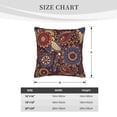 thumbnail image 5 of LNWH Persian Paisley Red Floral Throw Pillow Covers, Square Soft Linen Decorative Pillow Cases, 18"x18" Inch, 5 of 8