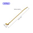 thumbnail image 2 of Unique Bargains 4Pack 8.6' Stainless Steel Spoon Straws Reusable Twist Handle Spoon, Gold, 2 of 5