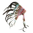 thumbnail image 2 of Tocado de plumas, diadema decorativa, sombrero indio de jefe, tocado para vestido elegante, Día de Acción de Gracias, Mardi Gras, fiesta de escenario estilo A Yinane Tocado de cosplay, 2 of 8