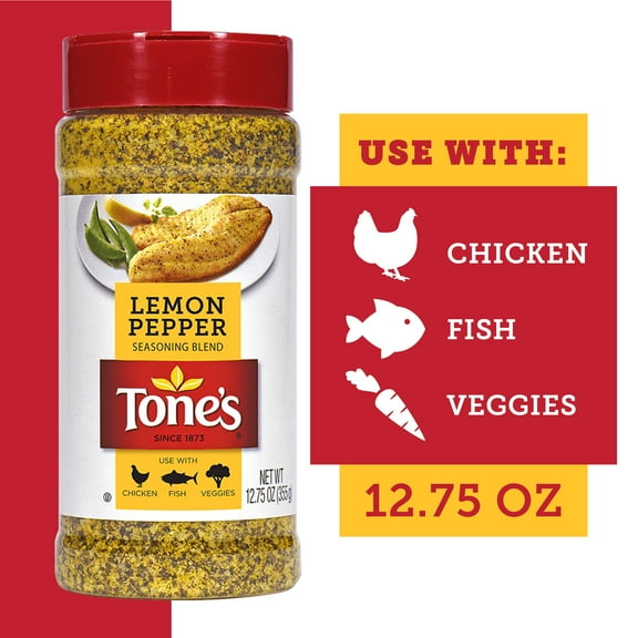 Tone's Lemon Pepper Seasoning Blend, 12.75 oz