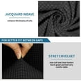 thumbnail image 4 of TOPCHANCES Stretch Recliner Sofa Slipcover for 5 Seat Recliner, 7-Piece Jacquard Sectional Couch Covers Furniture Protector ( Black ), 4 of 7