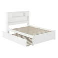 thumbnail image 3 of Leo & Lacey Transitional Solid Wood Full Bed with Twin Trundle in White, 3 of 7