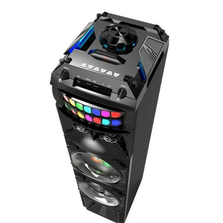 5.25 Inch Bluetooth Speakers Party Woofer Tweeter With Led Lights, Mic