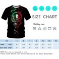 thumbnail image 4 of WHNBCW Men's Patriotic Skull T-Shirt – American Flag & Lightning Graphic Tee – 3D Demon Skull Design for Casual, Festivals, and Biker Style, 4 of 7