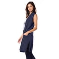 thumbnail image 2 of Chaleco ligero tejido con bolsas color Azul Marino AMAD Casual para mujer Talla L, 2 of 5
