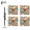 thumbnail image 3 of Square Wall Clock,Seashells And Starfish On Sandy BackgSquare With Blue Shells,Silent Non-Ticking Wall Clock Decor for Home Office Kitchen Living Room Bedroom(16inch), 3 of 4