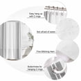 thumbnail image 6 of Grey Striped Waterproof Fabric Shower Curtain,Modern White Striped Abstract Art Aesthetics Waterproof Fabric Shower Curtain for Bathroom Curtains Bathtubs Shower Curtains with 12 Hooks Stall 54x78in, 6 of 8