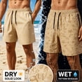 thumbnail image 2 of Eagokdc Men's Elastic Waist Shorts Casual Loose Comfy Drawstring Big And Tall Short With Pockets Size S-3XL, 2 of 9