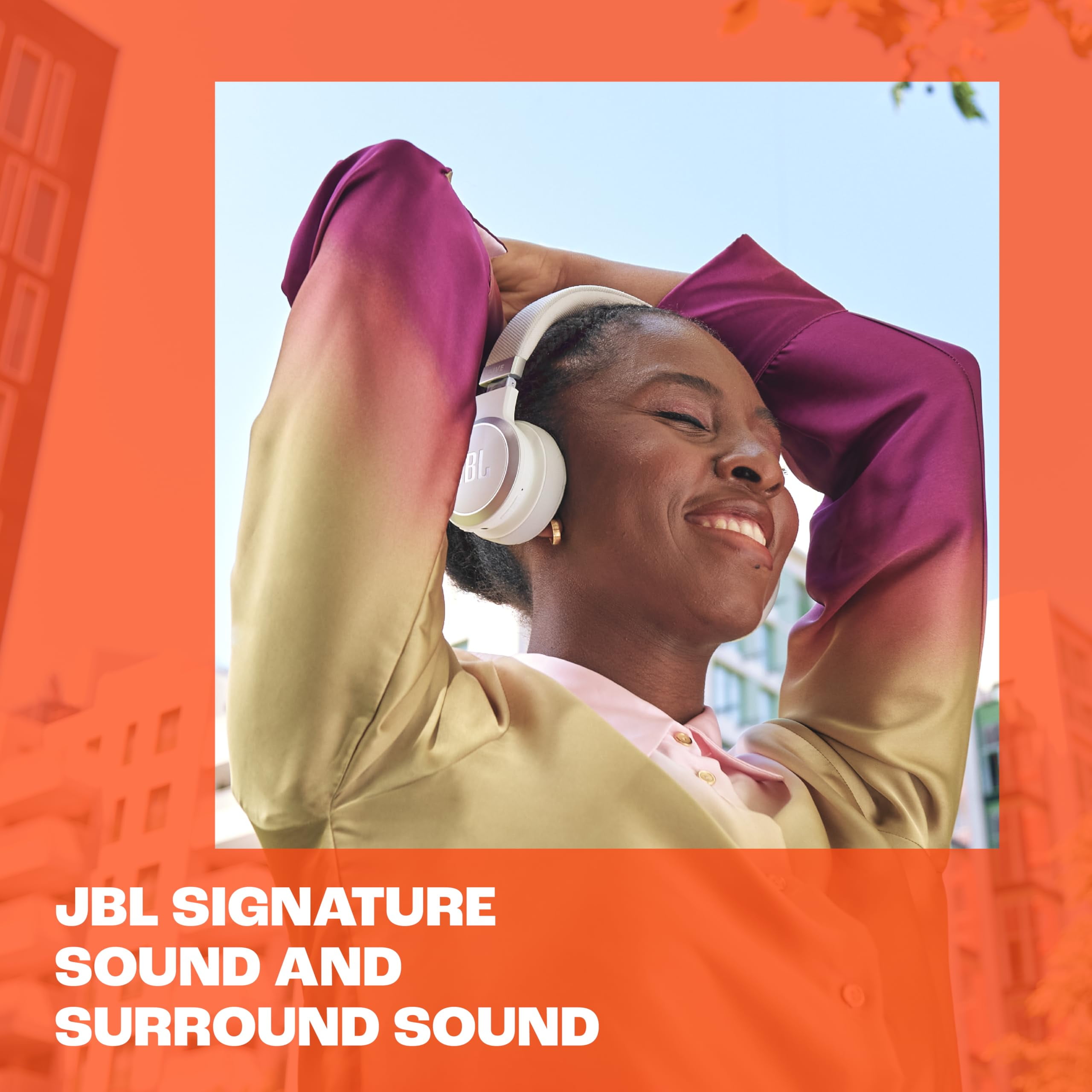 Open Box JBL JBLLIVE670NCBLKAM Wireless On-Ear Headphones with True Adaptive Noise Cancelling - Black