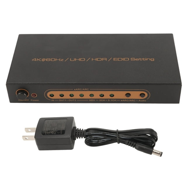 Extractor de sonido de interfaz multimedia HD 4K 60Hz HDR Interfaz multimedia HD Convertidor de extractor de sonido EARC ARC 100-240V Enchufe estadounidense