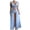 Light Blue, variant on Levmjia Women's Lace Camisole Nightgown Set Sheer Mesh Sleeveless Nightie with Slit Comfortable Sleepwear for Women Lingerie Homewear