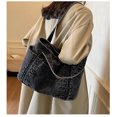thumbnail image 2 of SPEKSEE Large Capacity Washed Denim Tote Bag, Casual Daily Shoulder Handbag with Zip‑Top Closure Roomy Denim Purse for Work Commute Shopping Travel, 2 of 7