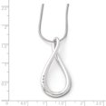 thumbnail image 5 of Primal Silver Sterling Silver Rhodium-plated 0.015 Ct Diamond Necklace, 5 of 5