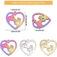thumbnail image 3 of 24Pcs 3 Colors Girl Horse Pendants Hollow Heart Pendants Horsemanship Charms Stainless Steel Dangle Charms Gifts, 3 of 9