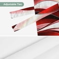 thumbnail image 6 of Red Striped Ombre Tie Up Valance Curtains for Windows, Kitchen Curtains Window Shades, Modern Red Moire Geometric Light Filtering Roman Curtain Valances for Bedroom/Bathroom/Cafe 42"x12", 6 of 9