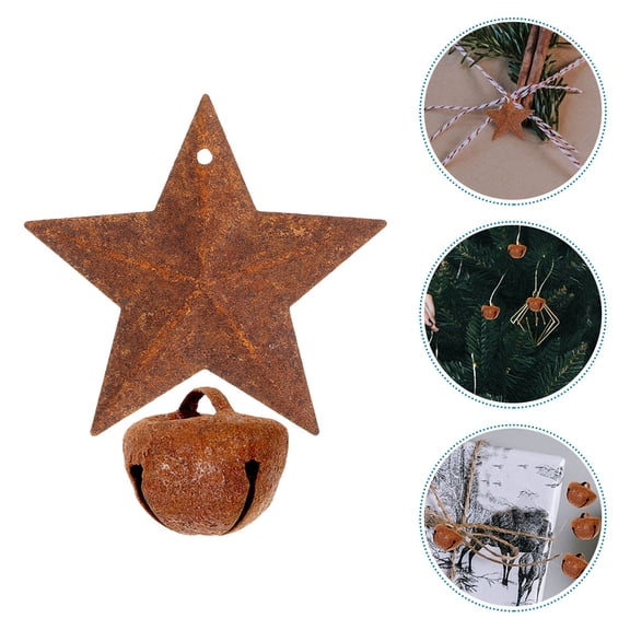 RENACLIPY Set of 24 Rustic Iron Christmas Bells Ornaments for Holiday Decor and Festive Home Decoration