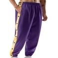 thumbnail image 3 of Men‘s Tear Away Pants  Basketball Pants Split Snap Button Sweatpants, 3 of 9