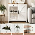 thumbnail image 4 of Catrimown Kitchen Cart on Wheels, Farmhouse Rolling  Kitchen Cart , Microwave Cart, Coffee Cart Station, White, 4 of 9