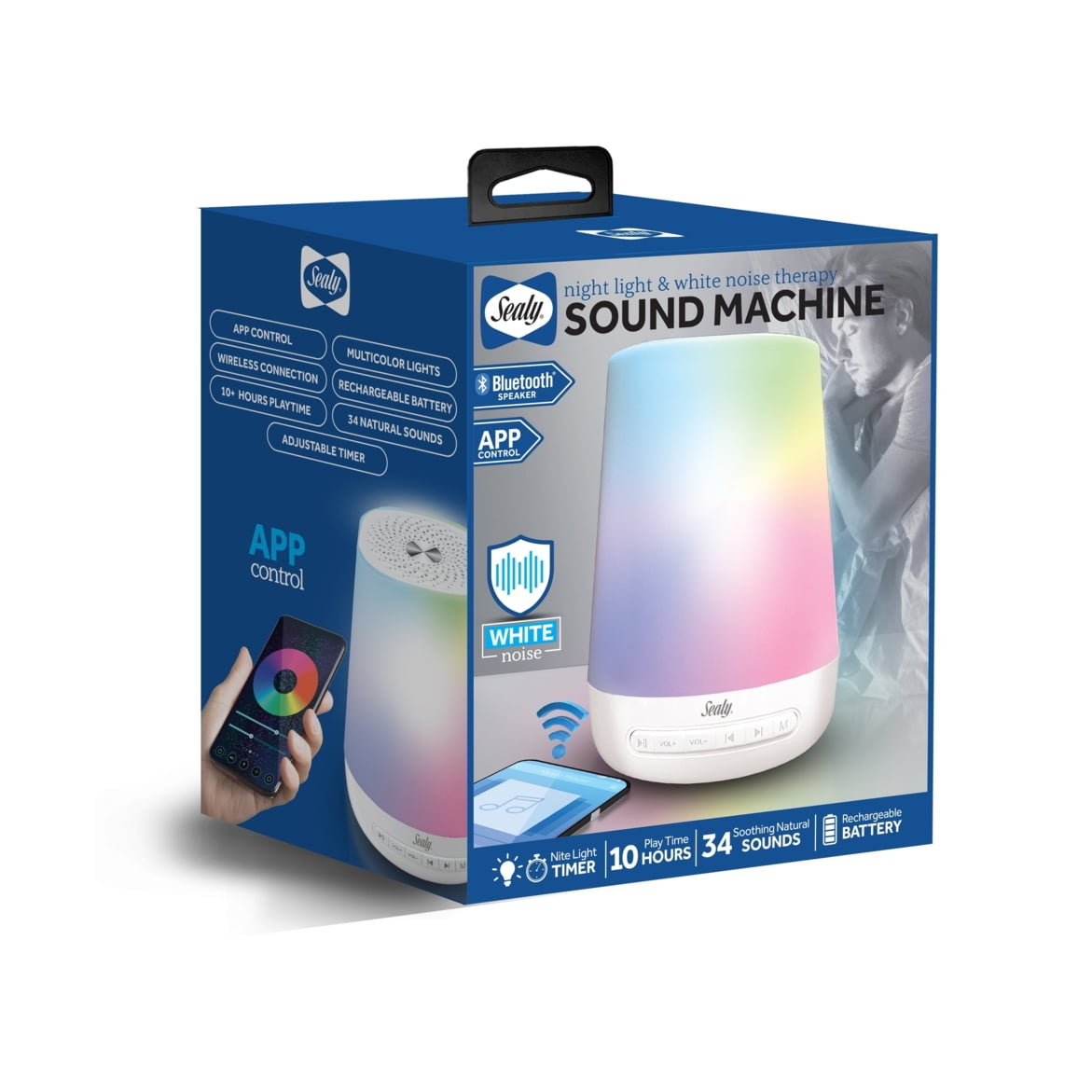 Sealy Bluetooth LED Sleep Speaker with App Support and 10 Hrs Play Time