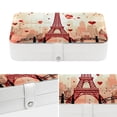 thumbnail image 4 of Valentine's Day PU Leather Jewelry Organizer Box Necklace Holder with Removable Compartment - Portable, 4 of 6