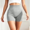 thumbnail image 4 of Biker Shorts for Women High Waist Tummy Control Seamless Yoga Shorts for Gym, Running Womens Athletic Shorts (Light Gray S), 4 of 6