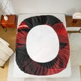 thumbnail image 5 of Manfei Cartoon Console Queen Sheet Sets,Modern Video Game Flat Sheet,Red Black Abstract Geometric Queen Fitted Sheet For Boys Teens,Super Cozy Room Decor,4pcs, 5 of 7