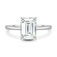 thumbnail image 5 of ESTE ORIGIN 2Ct Emerald Cut Lab-Grown Diamond Engagement Ring 18K White Gold Hidden Halo Solitaire Ring For Her, US 8., 5 of 8