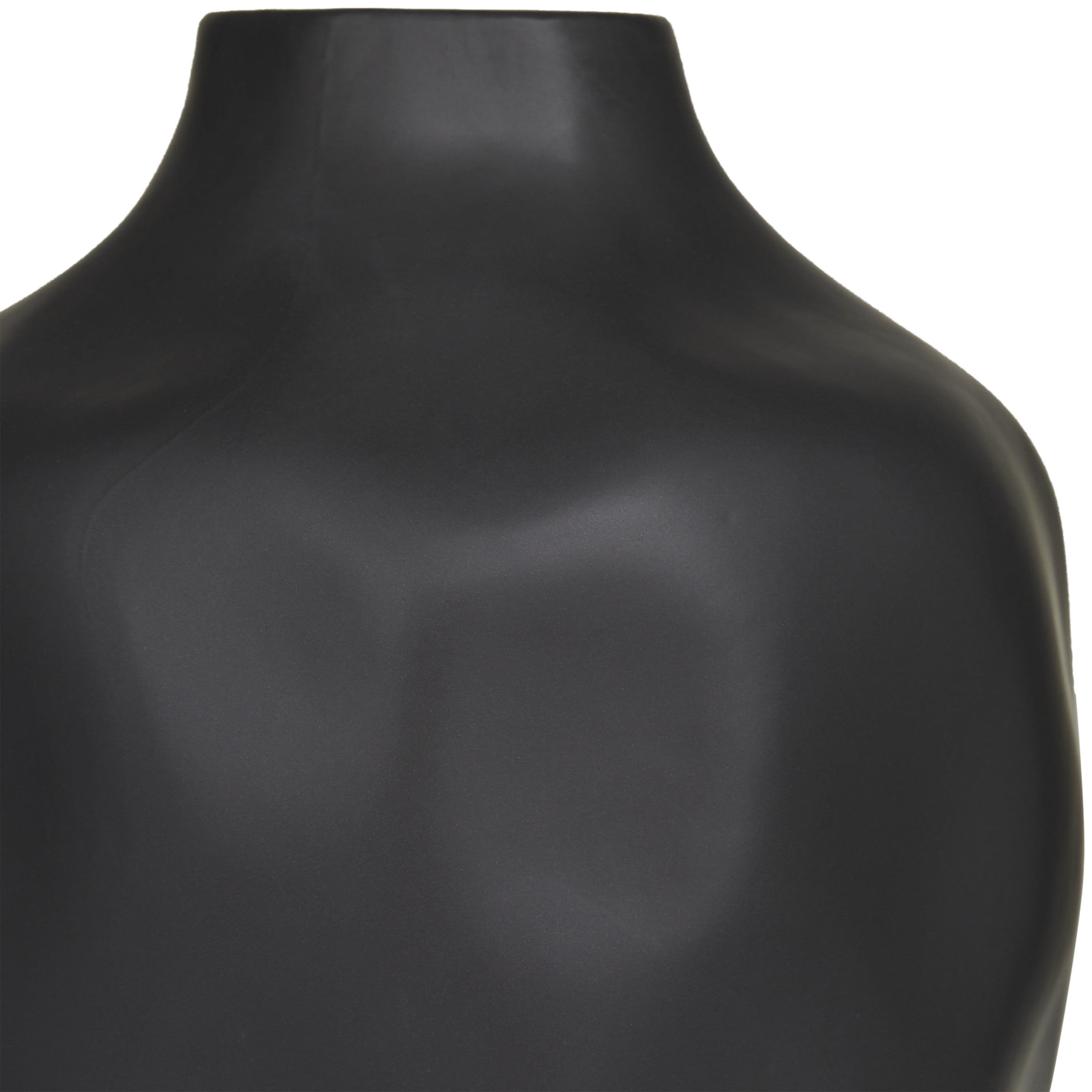 CosmoLiving by Cosmopolitan 9"W, 14"H Ceramic Modern Vase, Black, 1-Piece