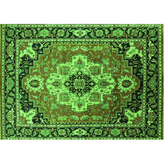 Ahgly Company Indoor Rectangle Persian Green Traditional Area Rugs, 3' x 5'