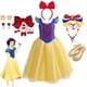thumbnail image 2 of Disfraz de princesa Blancanieves para niñas, fiesta, graduación, malla, sin mangas, vestido largo de verano, ropa de Halloween para niños, vestido de noche 4T (Etiqueta 120) Gao Jinjia LED, 2 of 2