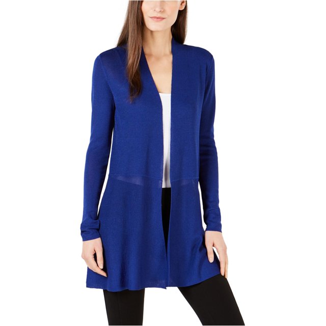 Suéter Cárdigan largo Anne Klein para mujer azul mediano Cárdigan