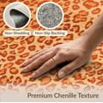 thumbnail image 6 of ODIKA 4'x6' Burnt Orange Cheetah Print Leopard Washable Area Rug Spotted Jungle Motif Botanical Scatter Wild Layout for Dorm Room, Small Living Stain Resistant Low Profile, Easy Care, 6 of 7