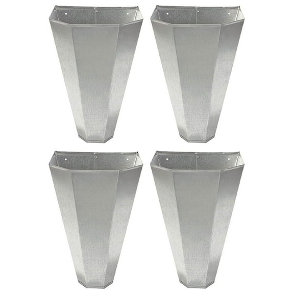 CintBllTer RC2 Galvanized Steel Medium Poultry Restraining Flat Back Design Funnel Cone for Chicken, s, and Turkeys up to 10 Pounds, (4 Pack)