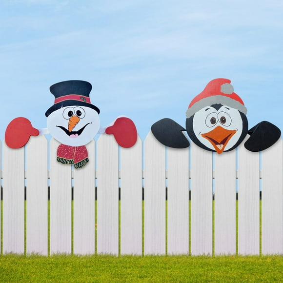 Sentmoon Sales Items for the Day Fence Peeker Christmas Decoration Outdoor Festivity To The Occasion Sign Board Yard Decor Todays Deals Clearance Sales