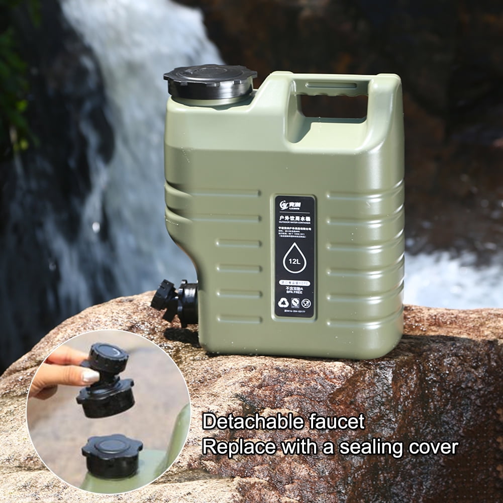 3.2 Gallon Water Containers with Spigot, BPA Free Water Jug, Water Tank, Multifunction Water Storage Containers for Camping Outdoor Hiking,Emergency Stroage