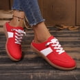 thumbnail image 2 of IEMIEMIEM Backless Trainers for Women Slip-On Mule Sneakers Breathable Open Back Lace-Up Casual Walking Shoes Retro Tennis Shoes 8 wide, 2 of 6