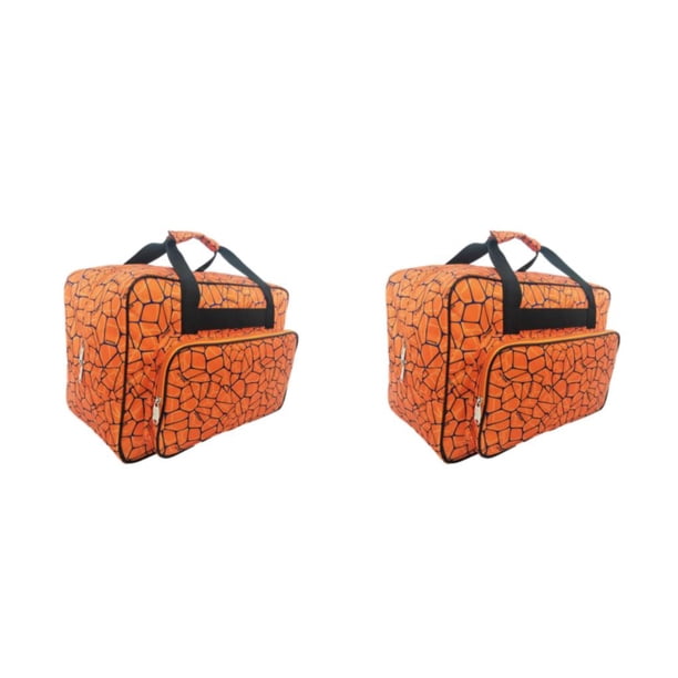 Ounissouiy Multi-Function Sewing Machine Storage Bag Dust Handbag Cover Holder 2piezas Naranja