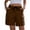 Brown, variant on Women’s High-Rise Drawstring Bermuda Cargo Shorts With Button Flap Pockets For Urban Day Trips And Rural Farm Supply Runs Green XXL