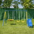 Sportspower Super Saucer Swing and Slide Set with 2 Swings, Saucer