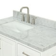 thumbnail image 3 of Ariel Stafford 43 Inch Single Left Offset Rectangle Sink Vanity With Carrara White Marble Countertop W/1.5" Edge In White, 3 of 11