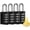 Black, variant on Combination Locks, 4 Digit Resettable Security Padlock with Keys Gate Lock for School Gym Sports Locker Fence Toolbox Luggage Storage Box 2 Packs