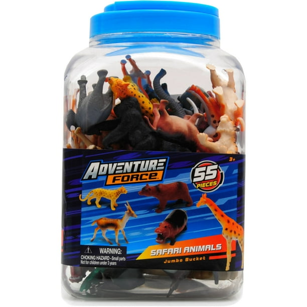 Adventure Force Jumbo Bucket of Farm Animals or Safari Animals, 55-Piece (Style May Vary) Adventure Force Jumbo Bucket of Farm Animals or Safari Animals, 55-Piece (Style May Vary)