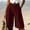 Wine plus size wide leg capri pants a1, variant on Cagogo Women Plus Size Wide Leg Capri Pants High Waisted Casual Loose Cropped Palazzo Trousers with Pockets Flow Beach Lounge Wear, Army Green M
