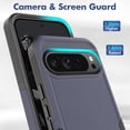 thumbnail image 2 of for Google Pixel 9 / 9 Pro Case,Heavy Duty Drop Protection Edge Raised Rugged Shockproof/Drop Proof/Dust Proof Military Protective Tough Durable Cell Phone Cover for Men Women,Darkblue, 2 of 5