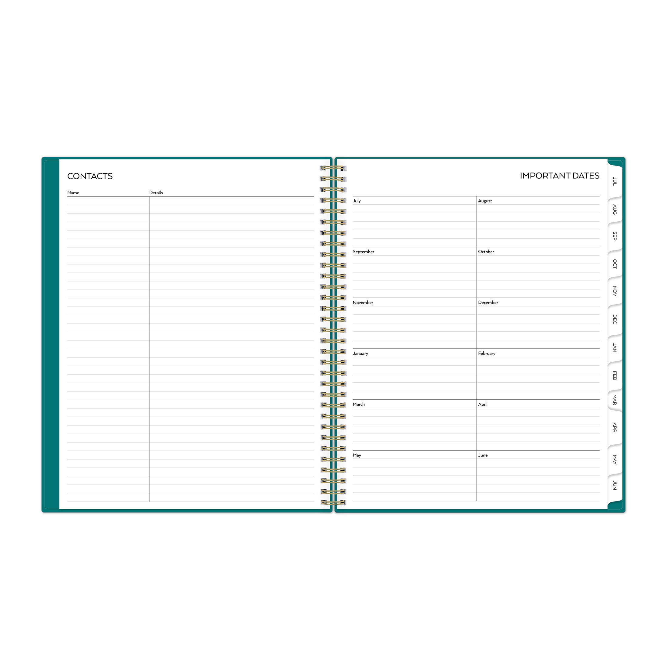 Pen+Gear Monthly Weekly Planner, 8.5" x 11", Teal 15-Month (April 2026 - June 2027)
