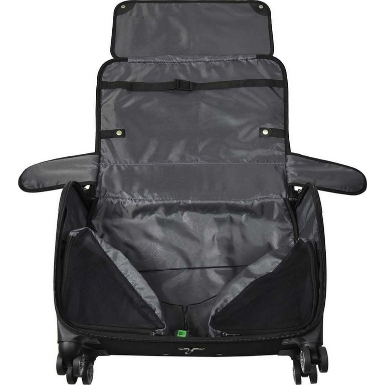 Traveler s Choice 21 Carry On Luggage Suitcase Travel Case Spinner Garment Bag in Black Walmart