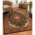 thumbnail image 1 of Well Woven Barclay Medallion Kashan Black Traditional Area Rug 5'3" X 7'3", 1 of 2