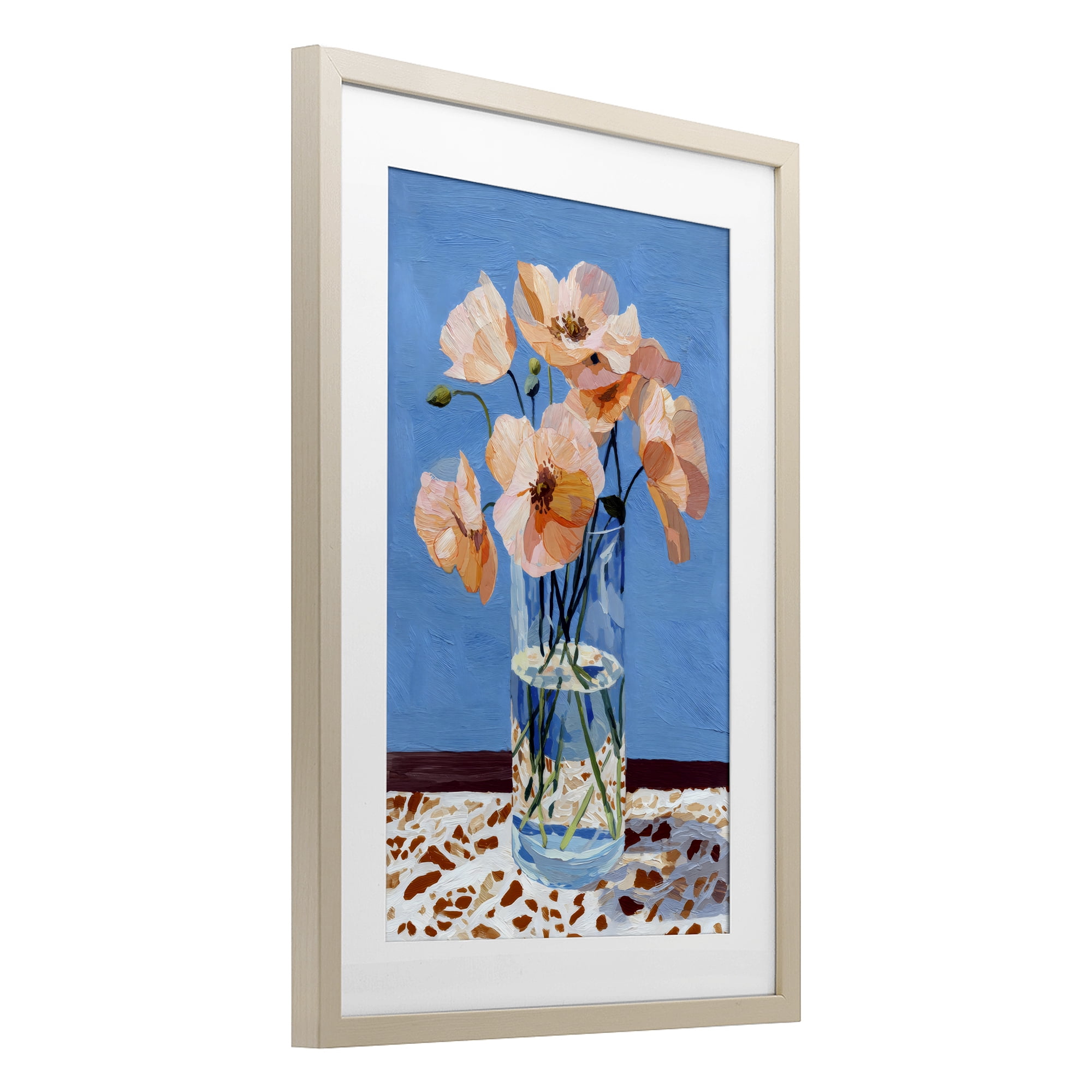 Stupell Industries Bright And Pink Poppies Birch Framed Print Under Glass, design by Petal Prints Design