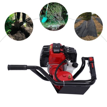 Fichiouy 55CC Post Hole Digger Gas Powered 2Stroke 2.3HP Single Cylinder Air Cooling Tool for Fence Yard